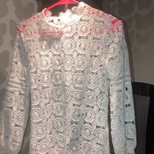 white lace cover up blouse